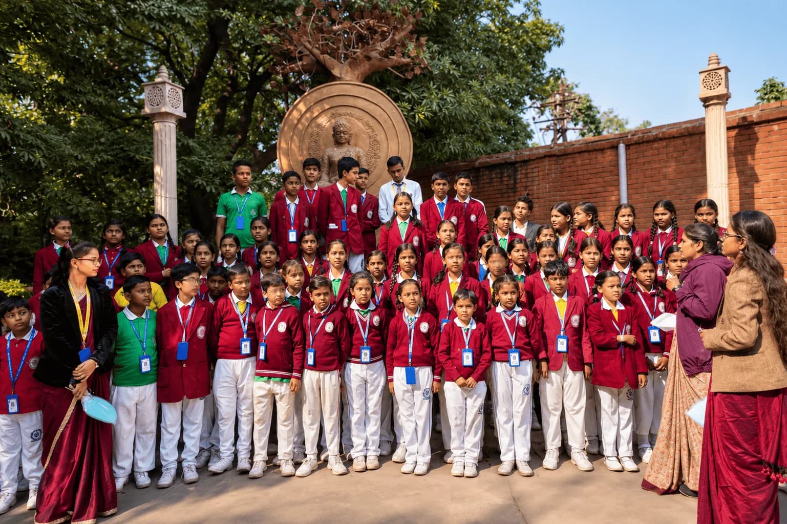 Students on educational tour